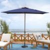 7.5FT Patio Umbrella with Crank and Push Button Tilt, Outdoor Table Market Umbrella with Aluminum Pole - Navy