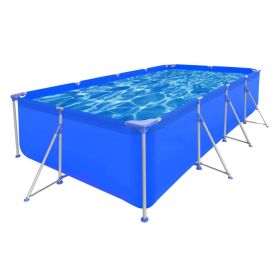 Above Ground Swimming Pool Steel Rectangular 12' 11" x 6' 10" x 2' 7"