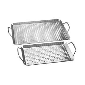 2pc Stainless Steel Grill Grid Set