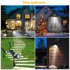 2Pcs Solar Spotlight Outdoor Dusk To Dawn Light Wall Path Lawn Garden Lamp Waterproof