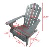 Outdoor or indoor Wood Adirondack chair, foldable, grey