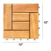 6 puzzle slats per tile rown Acacia Interlocking Wooden Deck tile (Set of 10 Tiles)(Swiship-Ship)(Prohibited by WalMart)