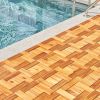 6 puzzle slats per tile rown Acacia Interlocking Wooden Deck tile (Set of 10 Tiles)(Swiship-Ship)(Prohibited by WalMart)