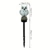 1pc Solar Resin Owl LED Light Stake; Outdoor Waterproof Path Light Owl Sculpture; Landscape Light For Courtyard Garden Lawn Pathway Decoration