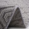 NAAR Guros Collection 5X7 Grey/White /Geometric Indoor/Outdoor Area Rug