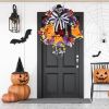 Halloween Skull Door Hanging Flower Garland Horror Party Outdoor Decoration Ornaments Holiday Pendant