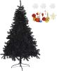 8' Premium Artificial Christmas Tree with Solid Metal Stand;  Festive Indoor and Outdoor Decoration;  Black