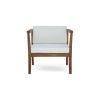 Outdoor 4-Seater Acacia Wood Chat Set with Coffee Table with Cushions, Teak and Beige