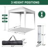 6.5*6.5ft White 4 side -2 doors 2 Windows Folding shed Oxford cloth spray iron pipe portable