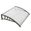 HT-100 x 80 Household Application Door & Window Rain Cover Eaves Canopy White & Gray Bracket