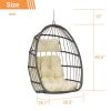 Outdoor Garden Rattan Egg Swing Chair Hanging Chair Wood