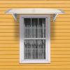 HT-100 x 80 Household Application Door & Window Rain Cover Eaves Canopy White & Gray Bracket