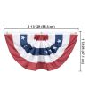 2pcs American Pleated Fan Flag for Indoor & Outdoor Decor