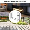 4 Feet Outdoor Heavy Duty Steel Firewood Wood Storage Rack