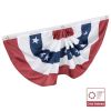 2pcs American Pleated Fan Flag for Indoor & Outdoor Decor