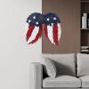 18.1''L x 16.2''H Patriotic Wooden Angel Wings Wall Decor, Freestanding Outdoor Holiday Decoration, No Electricity Required(Set of 2)