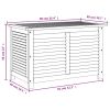 Garden Storage Box with Louver 35.4"x19.7"x22" Solid Wood Acacia