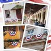 2pcs American Pleated Fan Flag for Indoor & Outdoor Decor