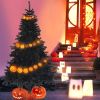 8' Premium Artificial Christmas Tree with Solid Metal Stand;  Festive Indoor and Outdoor Decoration;  Black