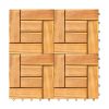 6 puzzle slats per tile rown Acacia Interlocking Wooden Deck tile (Set of 10 Tiles)(Swiship-Ship)(Prohibited by WalMart)