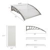 HT-100 x 80 Household Application Door & Window Rain Cover Eaves Canopy White & Gray Bracket