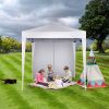 6.5*6.5ft White 4 side -2 doors 2 Windows Folding shed Oxford cloth spray iron pipe portable