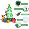 7 Feet Inflatable Christmas Tree Santa Decor with LED Lights