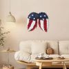 18.1''L x 16.2''H Patriotic Wooden Angel Wings Wall Decor, Freestanding Outdoor Holiday Decoration, No Electricity Required(Set of 2)