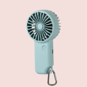 1pc Portable Mini Fan; USB Charging Small Fan; Pocket Fan For Home Office Indoor Outdoor (Color: Light Blue)