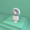 1pc Portable USB Chargeable Mini Fan; Handheld Fans With Base For Desktop; Outdoor Hand Hold Fan With Phone Holder