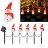 Christmas Pathway Lights Outdoor, 5PCS Snowman Solar Christmas Decorations Light