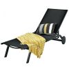 6-Position Adjustable Fabric Outdoor Patio Recliner Chair