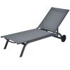 6-Position Adjustable Fabric Outdoor Patio Recliner Chair