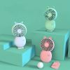 1pc Portable USB Chargeable Mini Fan; Handheld Fans With Base For Desktop; Outdoor Hand Hold Fan With Phone Holder