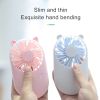 Summer 1pc Cute Portable Mini Fan Handheld USB Chargeable Desktop Fans 3 Mode Adjustable Summer Cooler For Outdoor Travel Office