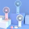 1pc Portable USB Chargeable Mini Fan; Handheld Fans With Base For Desktop; Outdoor Hand Hold Fan With Phone Holder