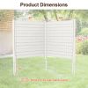 Outdoor Privacy Fence Screen with 5 Ground Stakes for Garden Yard Patio