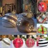 60CM Giant Christmas PVC Inflatable Decorated Ball Made PVC Christmas Tree Outdoor Decoration Toy Ball Gift