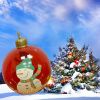 60CM Giant Christmas PVC Inflatable Decorated Ball Made PVC Christmas Tree Outdoor Decoration Toy Ball Gift