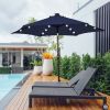 10 Feet Outdoor Patio Umbrella with Bright Solar LED Lights