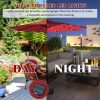 10 Feet Outdoor Patio Umbrella with Bright Solar LED Lights