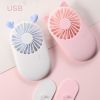 Summer 1pc Cute Portable Mini Fan Handheld USB Chargeable Desktop Fans 3 Mode Adjustable Summer Cooler For Outdoor Travel Office