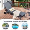 6-Position Adjustable Fabric Outdoor Patio Recliner Chair