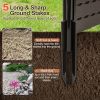 Outdoor Privacy Fence Screen with 5 Ground Stakes for Garden Yard Patio