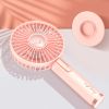 Portable Handheld Fan USB Rechargeable Battery Adjustable Three-block Wind Speed Cooling Desk Fan; Outdoor Travel Magic