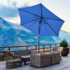 9 FT Outdoor Market Patio Table Umbrella Push Button Tilt Crank Lift