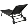 6-Position Adjustable Fabric Outdoor Patio Recliner Chair