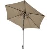 9 FT Outdoor Market Patio Table Umbrella Push Button Tilt Crank Lift