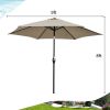 9 FT Outdoor Market Patio Table Umbrella Push Button Tilt Crank Lift