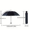 Outdoor Travel Large Folding Manual Umbrella, Rain Or Shine Dual-use Umbrella